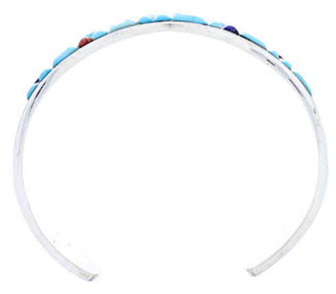 Multicolor Southwest Turquoise Sterling Silver Cuff Bracelet PS71169